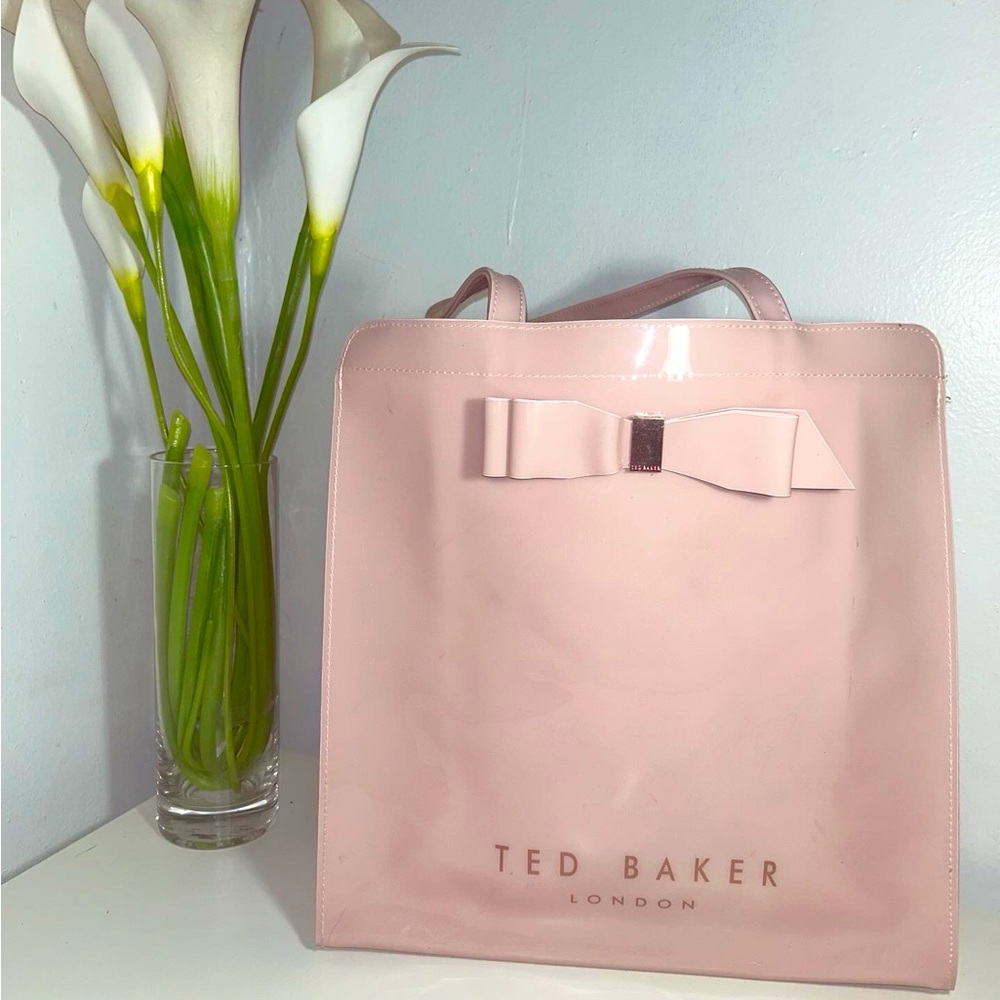 Authentic Ted Baker Light Pink Small Bow Icon Bag 'Arycons' Polyvinyl